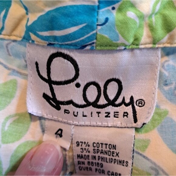 Lilly Pulitzer women's size 4 White Label Aligator capri - Picture 4 of 5